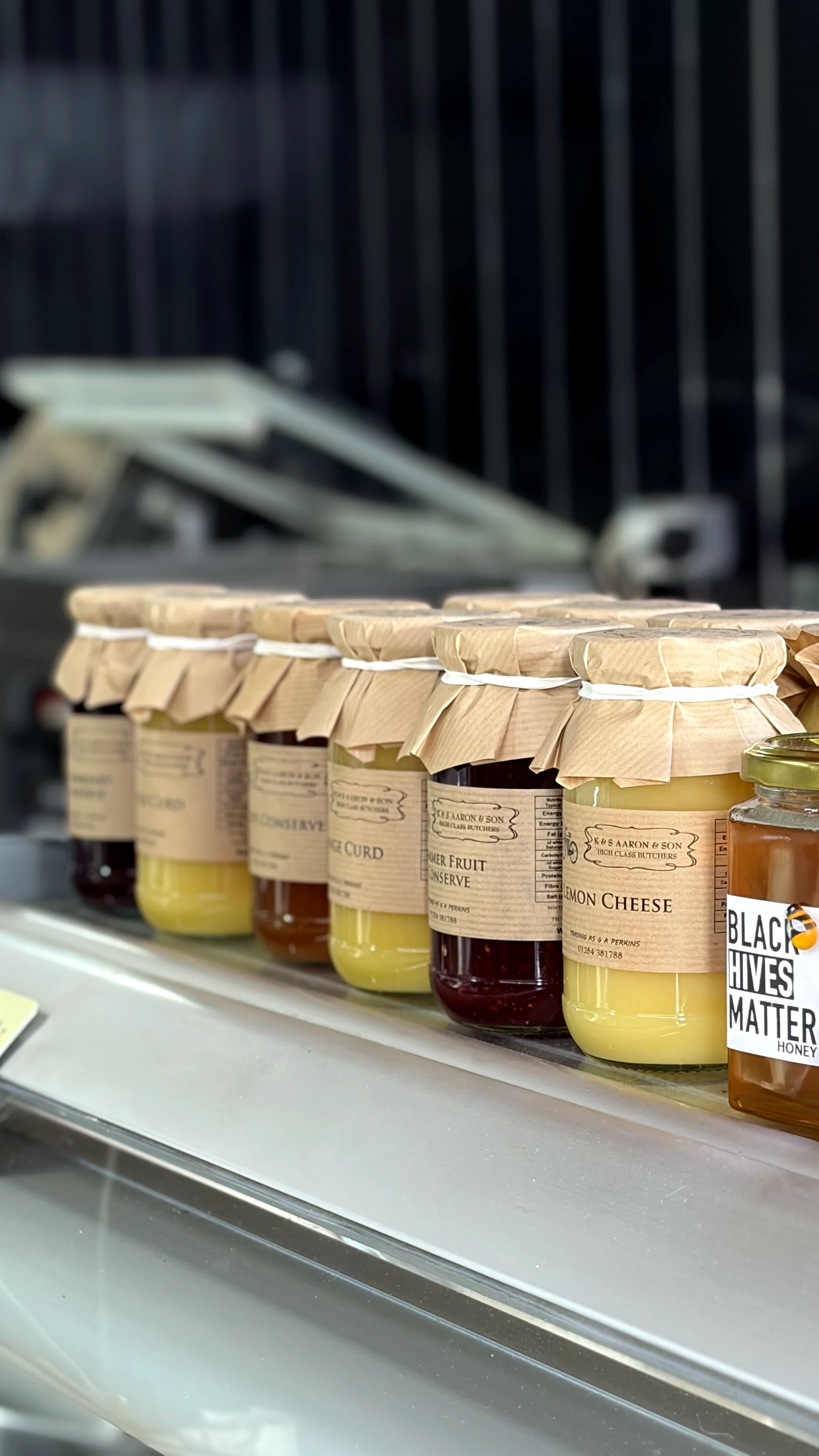 Preserves displayed in the shop