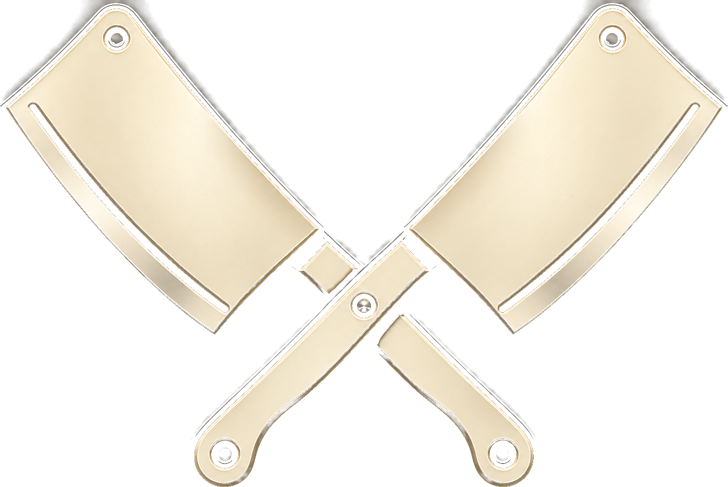 Crossed butcher axes