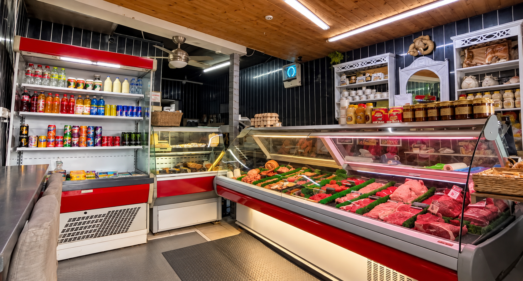 Inside K & S Aaron & Son family butchers